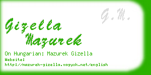 gizella mazurek business card